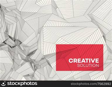 Abstract geometric composition with decorative triangles grid. Vector illustration EPS10. Abstract geometric composition with decorative triangles grid. Vector illustration