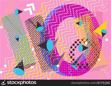 Abstract geometric cover. Colorful busy geometry background. Minimal vector illustration.