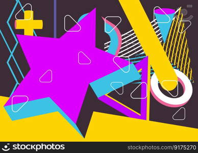 Abstract geometric cover. Colorful busy geometry background. Minimal vector illustration.