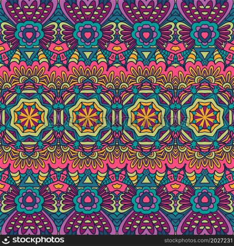 Abstract geometric damask seamless pattern ornamental. Textile ethnic vintage print colorful carnival vibes.. Geometric ethnic print abstract decorative vector seamless ornamental pattern