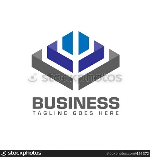 abstract geometric design element Modern logo vector for construction and building company