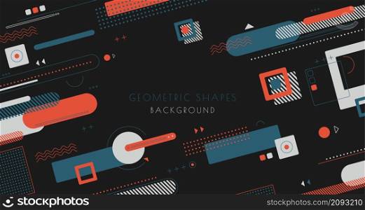 Abstract geometric design of rounded lines style decorative. Overlapping for template new modern background. Illustration vector
