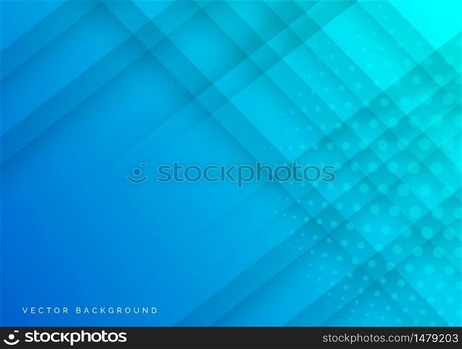 Abstract geometric diagonal light blue background with dots decoration. You can use for ad, poster, template, business presentation. Vector illustration
