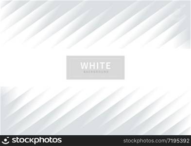 Abstract geometric diagonal white and gray background. Modern concept design with copy space for text. Vector illustration