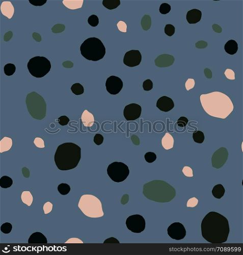 Abstract geometric dotted texture. Random stones wallpaper. Pebble seamless pattern. Vector illustration. Pebble seamless pattern. Random stones wallpaper illustration