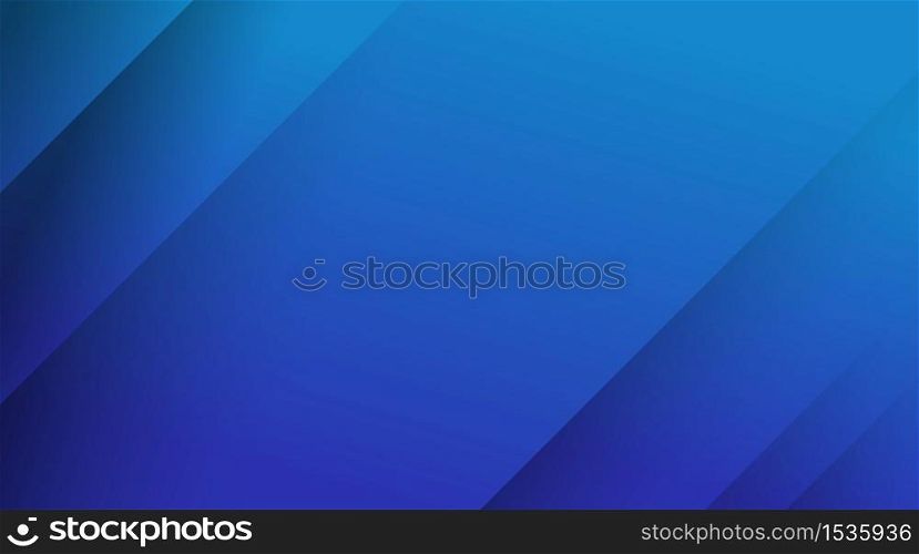 Abstract geometric dynamic oblique lines paper vector on blue gradient background