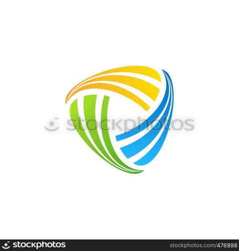 abstract geometric element network connection logo symbol icon vector design illustration
