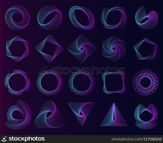 Abstract geometric elements set vector