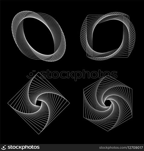Abstract geometric elements set vector