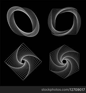 Abstract geometric elements set vector