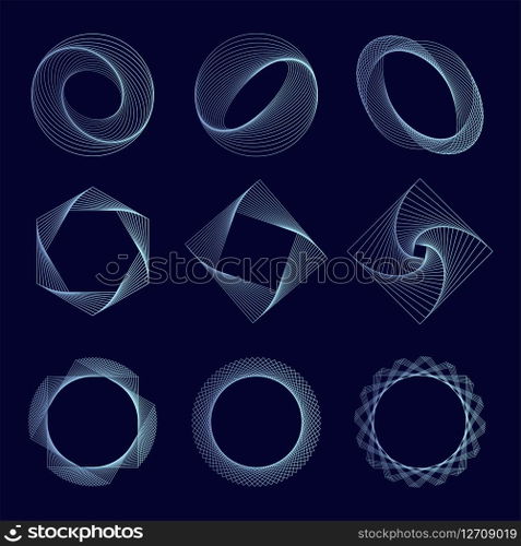 Abstract geometric elements set vector