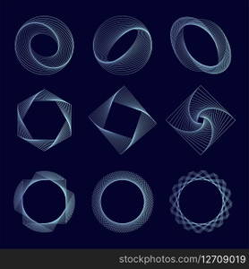 Abstract geometric elements set vector