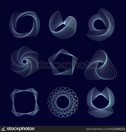 Abstract geometric elements set vector