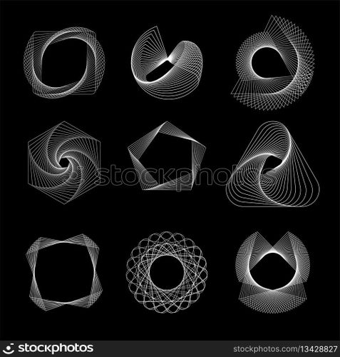 Abstract geometric elements set vector