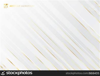 Abstract geometric gold gradient bright color shiny motion diagonally white background luxury style. Template for brochure, print, ad, magazine, poster, website, magazine, leaflet, annual report. Vector corporate design