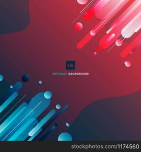 Abstract geometric gradient shapes composition background minimal style. Vector illustration