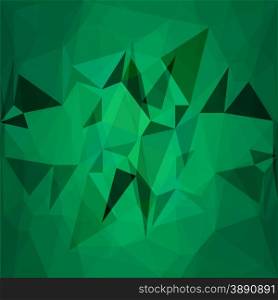 Abstract Geometric Green Background. Abstract Green Triangle Pattern.. Green Background