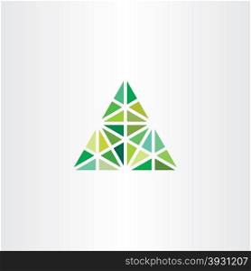 abstract geometric green triangle vector icon design