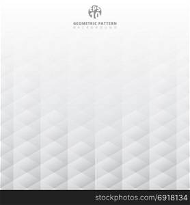 Abstract geometric hexagon pattern white and gray background with copy space, Creative design templates, Vector illustration