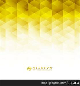 Abstract geometric hexagon pattern yellow background, Creative design templates, Vector illustration