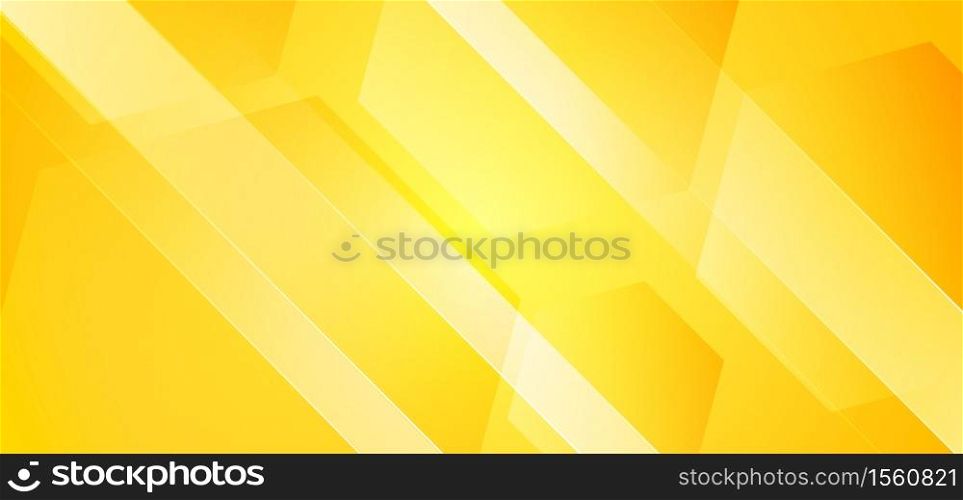 Abstract geometric hexagons yellow background with diagonal striped lines. You can use for ad, poster, template, business presentation. Vector illustration