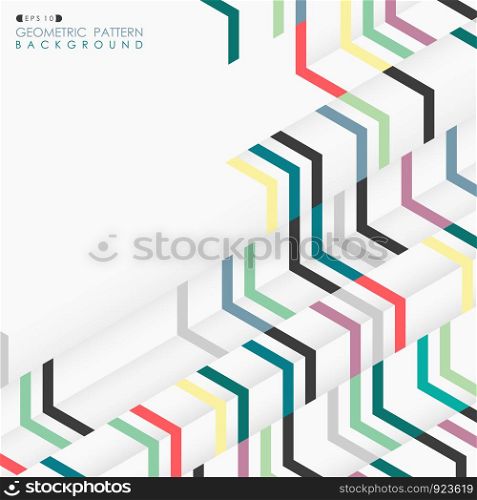 Abstract geometric layout pattern illusion colorful, vector eps10