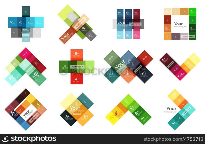 Abstract geometric line infographic templates. Geometric business abstract background for workflow layout, diagram, number options or web design