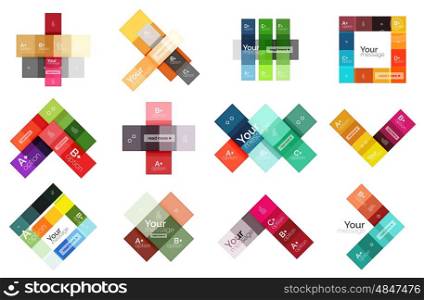 Abstract geometric line infographic templates. Geometric business abstract background for workflow layout, diagram, number options or web design