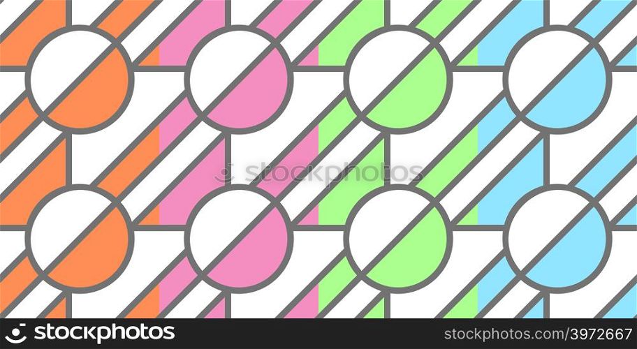 Abstract geometric lines and figures in pale colors. Set of light vector seamless patterns for textile, prints, wallpaper, wrapping paper, web etc.