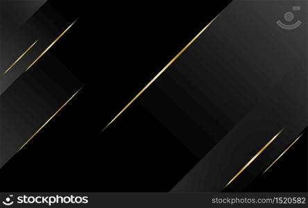 Abstract geometric lines gold luxury modern polygonal with dark minimal subtle vector background illustration