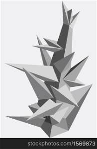 Abstract geometric modern asymmetric form design. Vector illustration. Abstract geometric modern asymmetric form design
