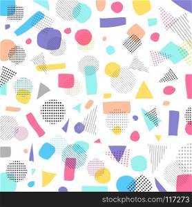 Abstract geometric modern pastels color, black dots pattern with lines diagonally on white background. Vector illustration