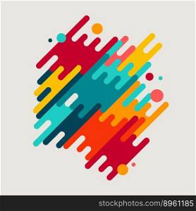 Abstract geometric motion shapes vector image