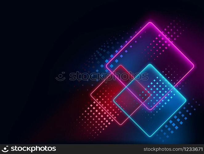 Abstract Geometric Neon Background
