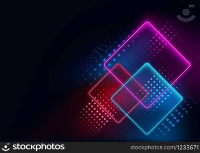 Abstract Geometric Neon Background