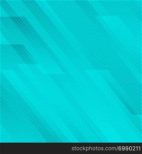 Abstract geometric oblique with lines blue turquoise background technology style. Vector illustration