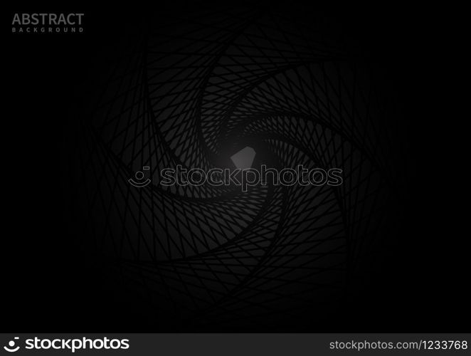 Abstract geometric on black ground. Vector illustration