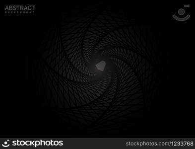 Abstract geometric on black ground. Vector illustration