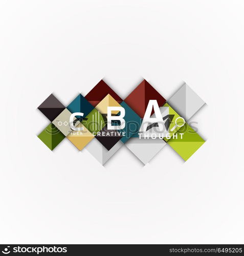 Abstract geometric option infographic banners, a b c steps process. Abstract geometric option infographic banners, a b c steps process. Vector illustration