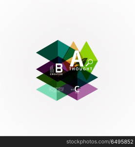 Abstract geometric option infographic banners, a b c steps process. Abstract geometric option infographic banners, a b c steps process. Vector illustration