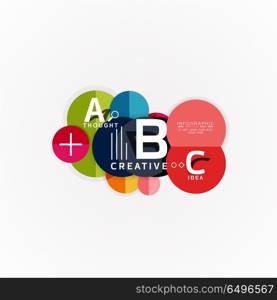 Abstract geometric option infographic banners, a b c steps process. Abstract geometric option infographic banners, a b c steps process. Vector illustration