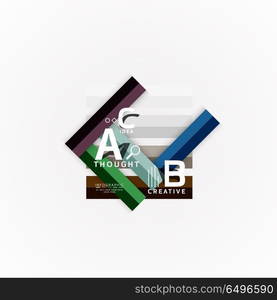 Abstract geometric option infographic banners, a b c steps process. Abstract geometric option infographic banners, a b c steps process. Vector illustration