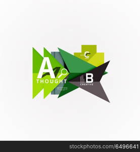 Abstract geometric option infographic banners, a b c steps process. Abstract geometric option infographic banners, a b c steps process. Vector illustration