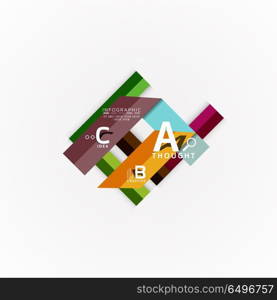 Abstract geometric option infographic banners, a b c steps process. Abstract geometric option infographic banners, a b c steps process. Vector illustration