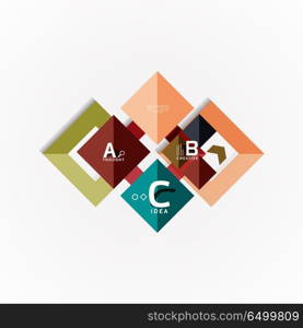 Abstract geometric option infographic banners, a b c steps process. Abstract geometric option infographic banners, a b c steps process. Vector illustration