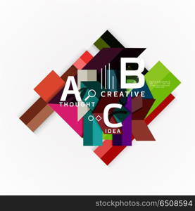 Abstract geometric option infographic banners, a b c steps process. Abstract geometric option infographic banners, a b c steps process. Vector illustration