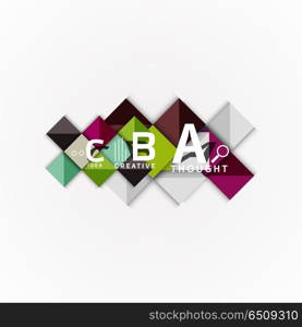 Abstract geometric option infographic banners, a b c steps process. Abstract geometric option infographic banners, a b c steps process. Vector illustration