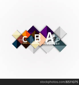 Abstract geometric option infographic banners, a b c steps process. Abstract geometric option infographic banners, a b c steps process. Vector illustration