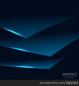 Abstract geometric overlap on dark blue background. Vector illustration