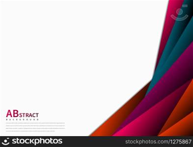 Abstract geometric overlapping dimension layers on white background.Technology style. You can use for template brochure design. poster, banner web, flyer. Vector illustration
